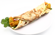 Naan Sandwich with Vegetable Samosa